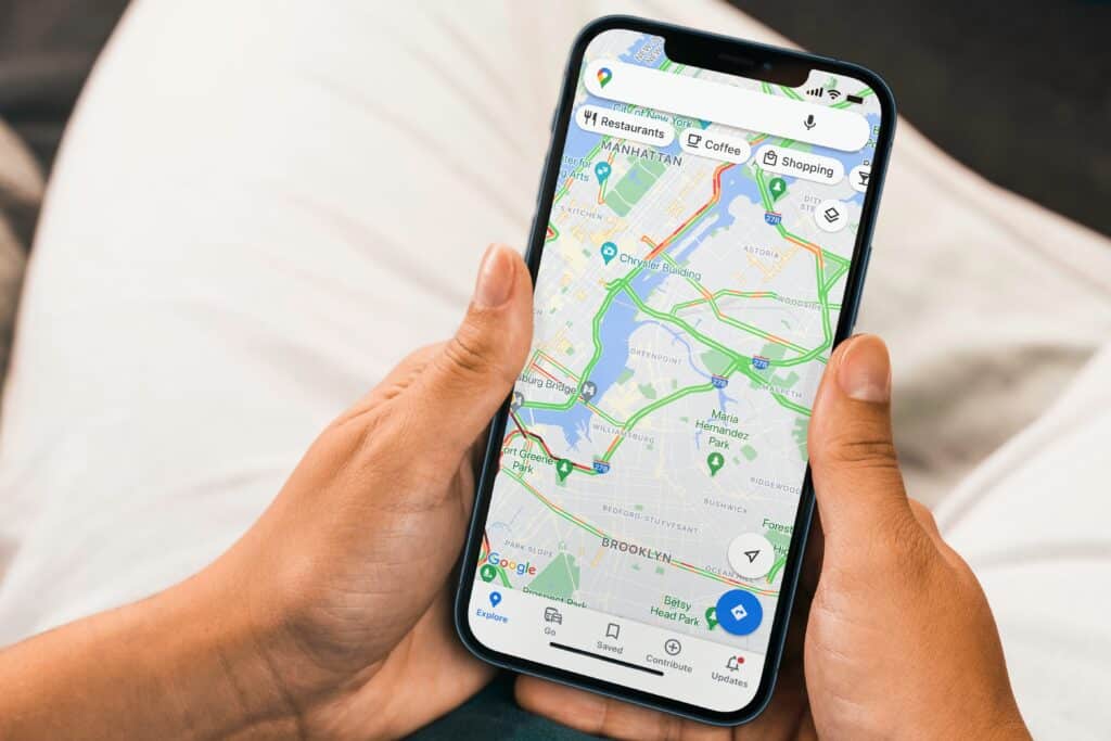 locate a phone number on google map