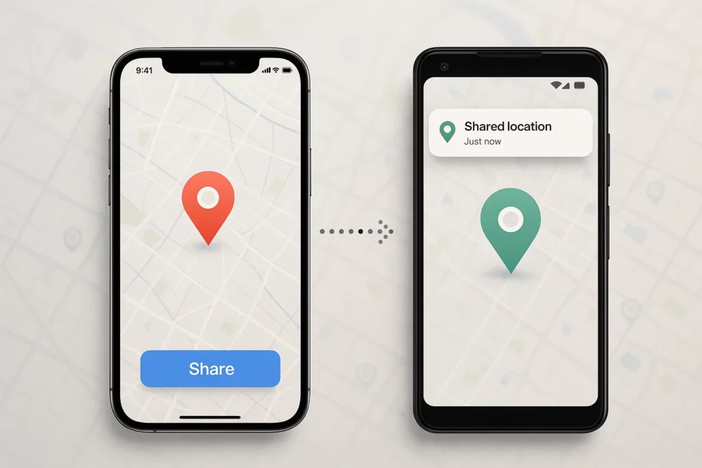 share location from iphone to android