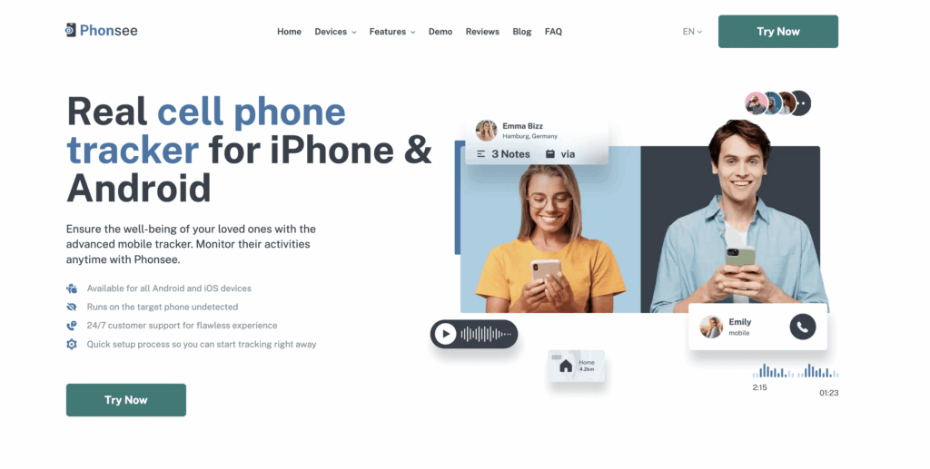 phonsee cell phone tracker for iphone and android