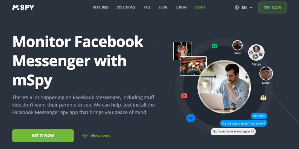 monitor facebook messenger with mspy